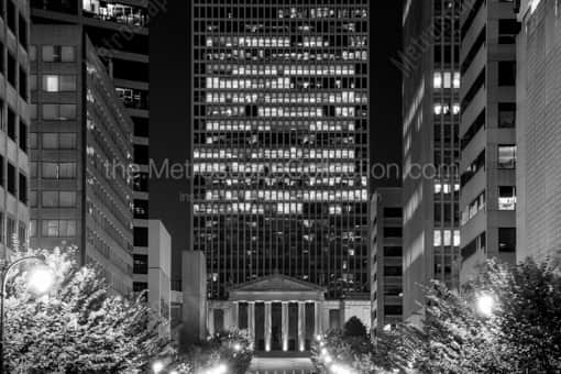 Nashville Black and White Photography of The Downtown Nashville Cityscape at Night The Downtown Nashville Cityscape at Night -- Nashville Black and White Photography