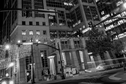 Nashville Black and White Photography of The Downtown Nashville City Scape at Night The Downtown Nashville City Scape at Night -- Nashville Black and White Photography