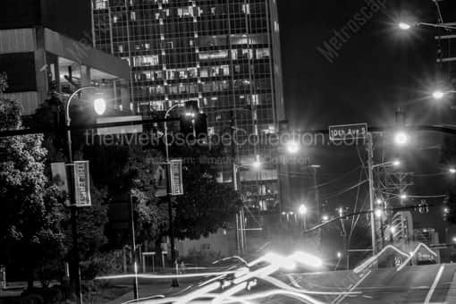 The Pinnacle Building at Night -- Nashville Black and White Photos