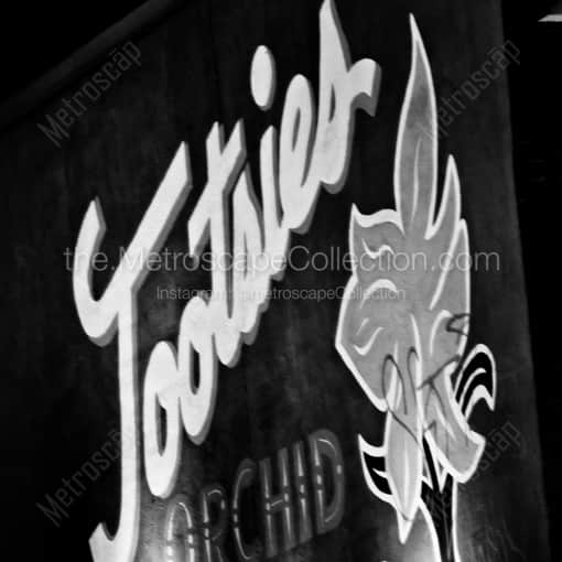 Matte Black WOOD Framed Black and White Nashville Photograph: Tootsies Orchid Lounge in a Square Matte Black Wood Frame