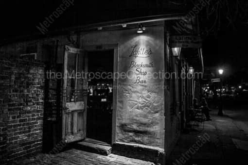 Lafitte's Blacksmith Shop Bar -- New Orleans Black and White Photography