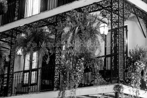 A French Quarter Balcony -- New Orleans Black and White Photography