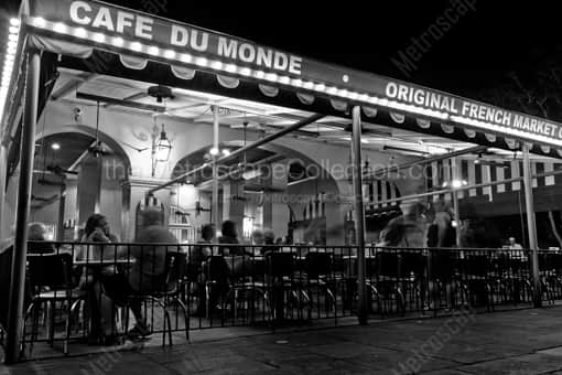 Cafe du Monde in New Orleans -- New Orleans Black and White Photography