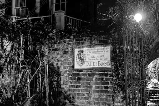 Calle De Borbon -- New Orleans Black and White Photography