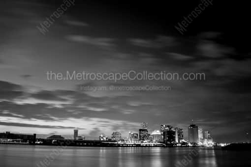 New Orleans Black and White Photography of New Orleans from the Banks of the Mississippi New Orleans from the Banks of the Mississippi -- New Orleans Black and White Photography