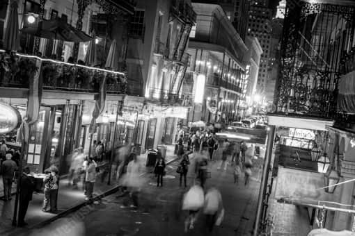 Bourbon Street New Orleans -- New Orleans Black and White Photography