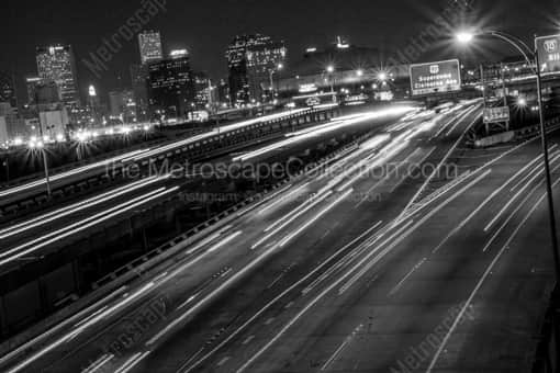 The Superdome and US-90 at I-10 -- New Orleans Black and White Photography