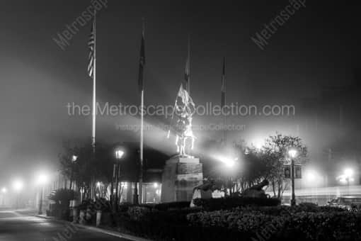 New Orleans Black and White Photography of The Joan of Arc Statue in the French Quarter The Joan of Arc Statue in the French Quarter -- New Orleans Black and White Photography