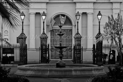 Jackson Square Street Lamps -- New Orleans Black and White Photography