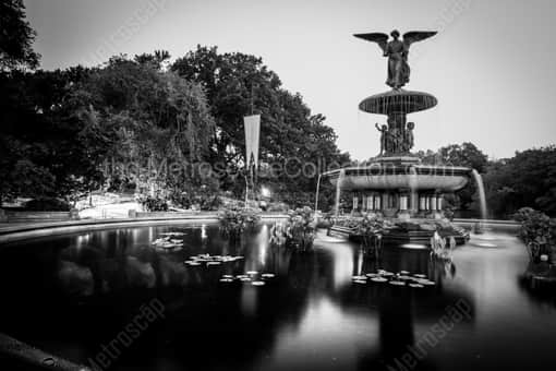 The Bethesda Fountain in Central Park -- New York City Black and White Photos