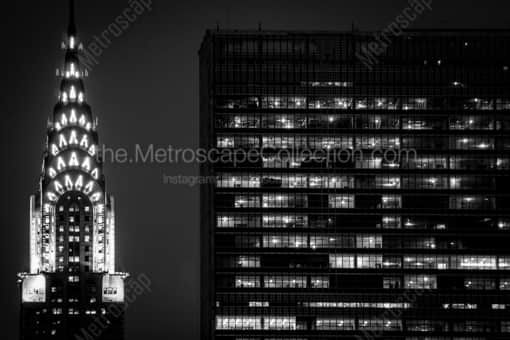 New York City Black and White Photography of The Art Deco Top of the Chrysler Building The Art Deco Top of the Chrysler Building -- New York City Black and White Photography