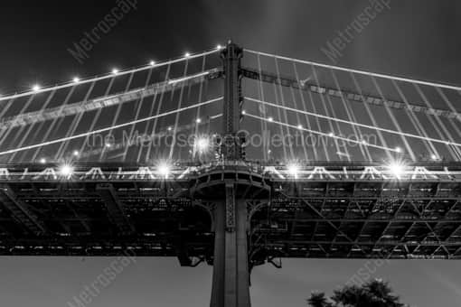 Down Under the Manhattan Bridge Overpass -- New York City Black and White Photos