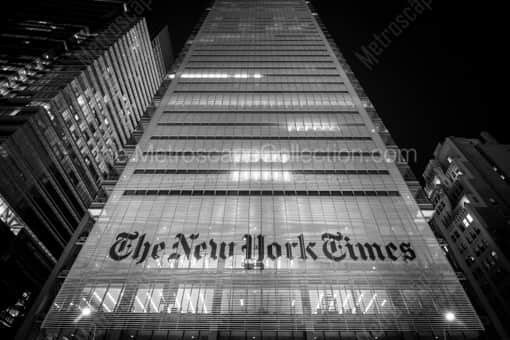 New York City Black and White Photography of The New York Times Building on Eighth Street The New York Times Building on Eighth Street -- New York City Black and White Photography