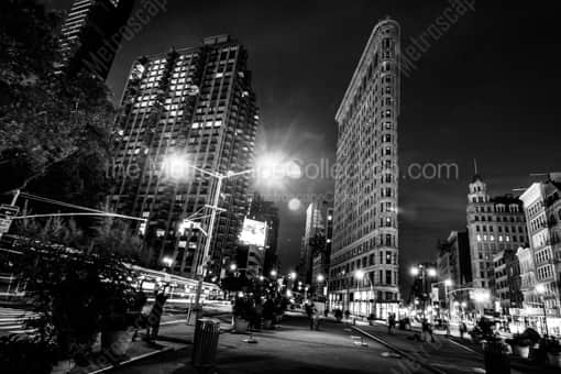 New York City Black and White Photography of The Flatiron Building at Fifth and Broadway The Flatiron Building at Fifth and Broadway -- New York City Black and White Photography