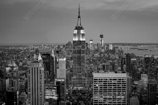 The New York Skyline From Midtown -- New York City Black and White Photos
