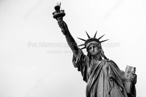 The Statue of Liberty with Torch -- New York City Black and White Photos