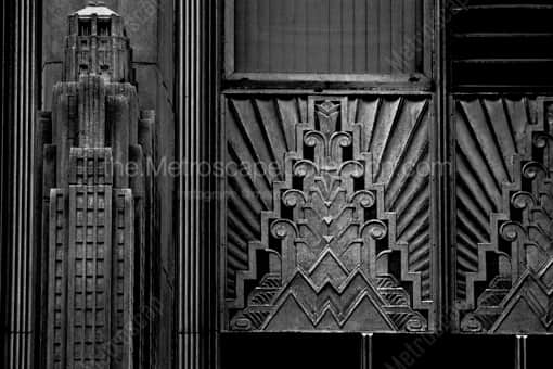 Ornamentation on 70 Pine Street -- New York City Black and White Photos