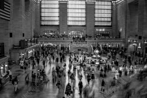 New York City Black and White Photography of Inside Grand Central Terminal at Rush Hour Inside Grand Central Terminal at Rush Hour -- New York City Black and White Photography