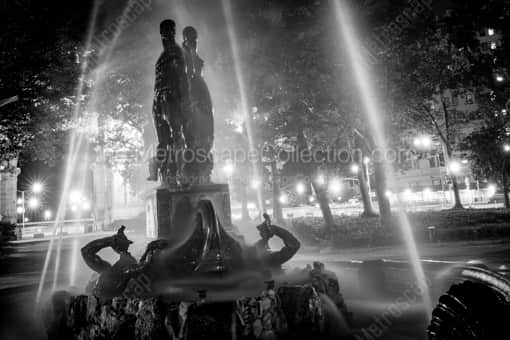 The Bailey Fountain -- New York City Black and White Photos