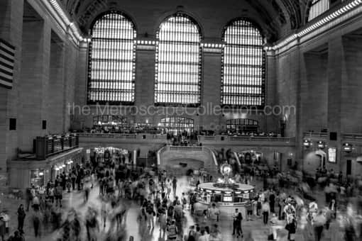 Rush Hour in Grand Central Terminal -- New York City Black and White Photos