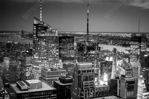 New York City Black and White Photography of The Bank of America and Conde Nast Building Spires The Bank of America and Conde Nast Building Spires -- New York City Black and White Photography