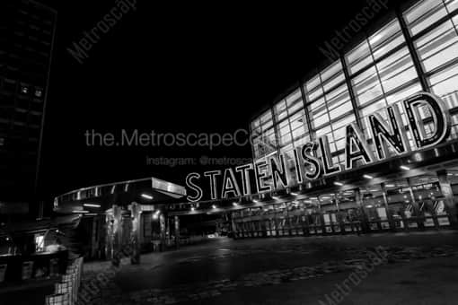 The Staten Island Ferry Station -- New York City Black and White Photos