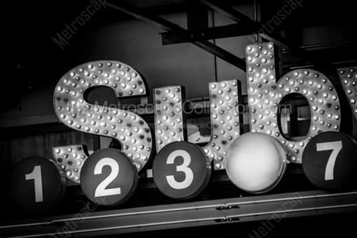 Subway Sign in Times Square -- New York City Black and White Photos