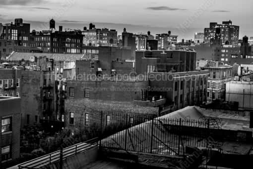 Rooftop Water Tanks in Soho and Nolita -- New York City Black and White Photos