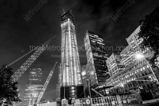 New York City Black and White Photography of The New Freedom Tower at the World Trade Center The New Freedom Tower at the World Trade Center -- New York City Black and White Photography