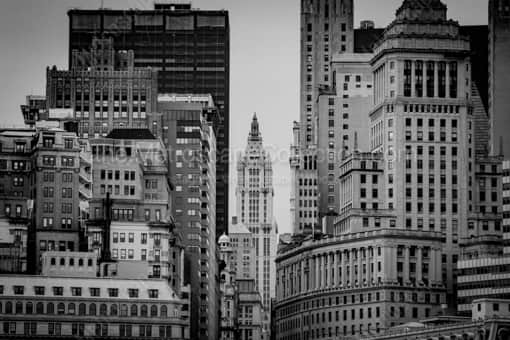 The Woolworth Building in Manhattan -- New York City Black and White Photos