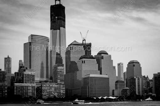 New York City Black and White Photography of The Newly Rising Freedom Tower at World Trade Center The Newly Rising Freedom Tower at World Trade Center -- New York City Black and White Photography