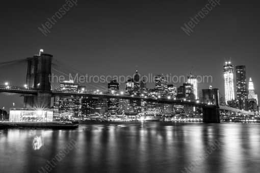The New York City Skyline from Brooklyn -- New York City Black and White Photos