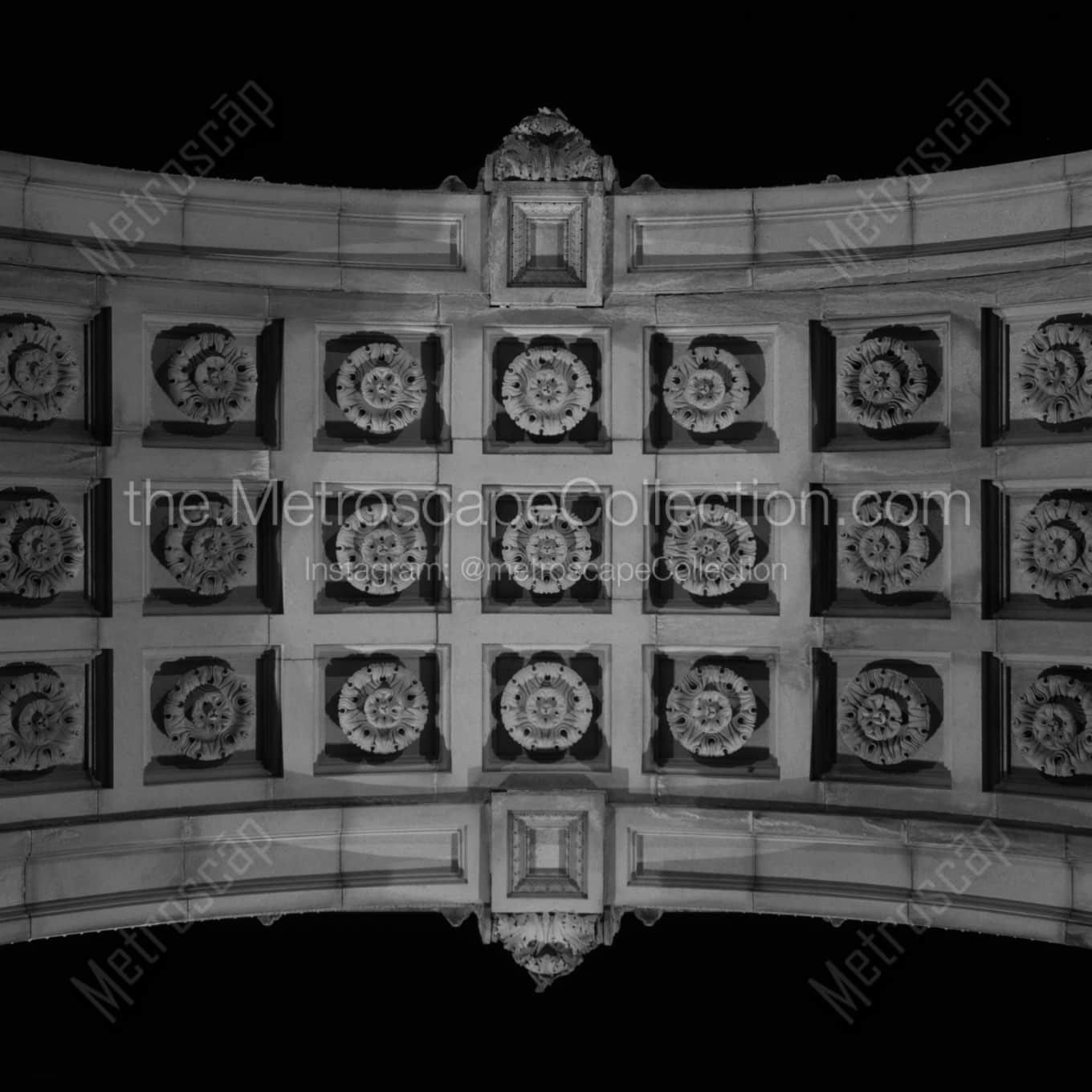 Under the Brooklyn Grand Army Plaza Arch landscape black and white Photography square crop
