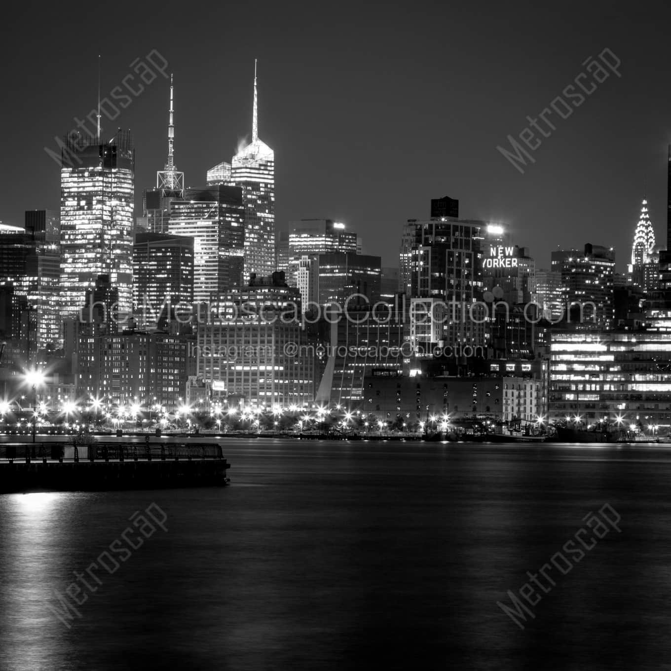 Midtown Manhattan landscape black and white Photography square crop