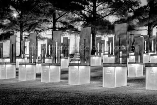 The Oklahoma City Memorial Chairs -- Oklahoma City Black and White Photos