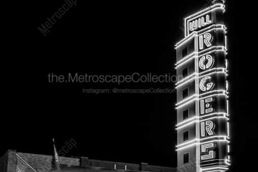 The Will Rogers Theater -- Oklahoma City Black and White Photos