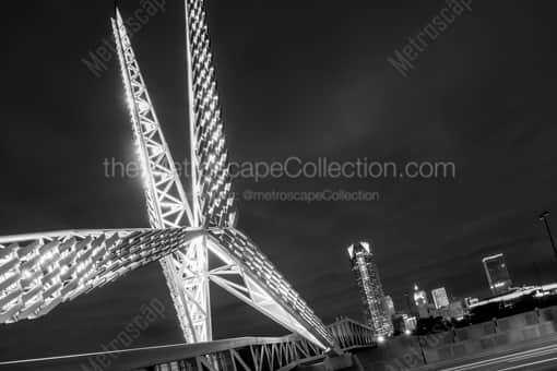 The SkyDance Bridge over I-40 -- Oklahoma City Black and White Photos