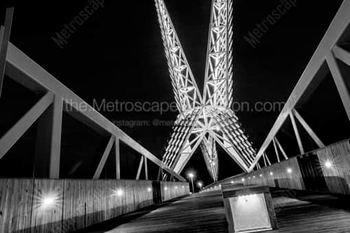 The SkyDance Bridge -- Oklahoma City Black and White Photos