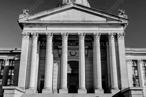 Oklahoma City Black and White Photography of The Oklahoma State Capitol Building Entrance The Oklahoma State Capitol Building Entrance -- Oklahoma City Black and White Photography