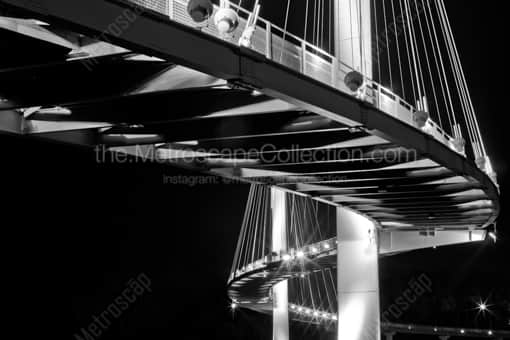 The Bob Kerrey Pedestrian Bridge -- Omaha Black and White Photos