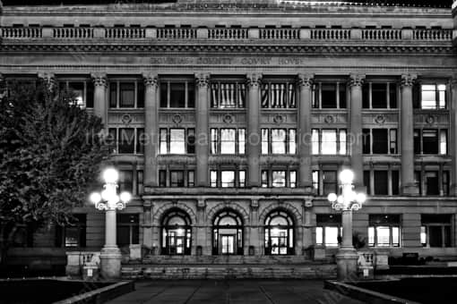 The Douglas County Court House -- Omaha Black and White Photos