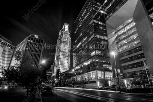 The 1st National Building and Union Pacific Building -- Omaha Black and White Photos