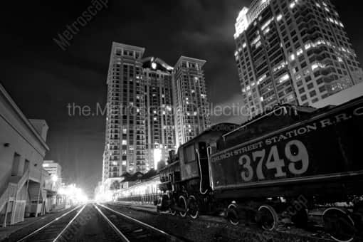 The Church Street Station Train -- Orlando Black and White Photography