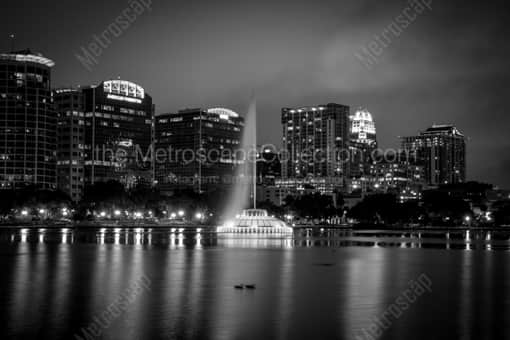 The Orlando Skyline -- Orlando Black and White Photography