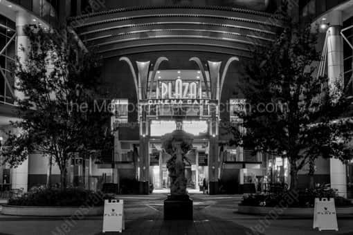 The Entrance of the Plaza Cinema Cafe -- Orlando Black and White Photography