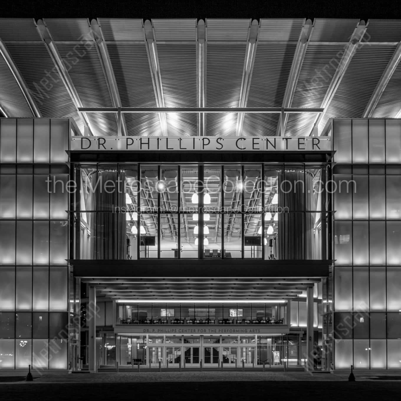 The Dr Phillips Performing Arts Center landscape black and white Photography The Dr Phillips Performing Arts Center landscape black and white Photography square crop