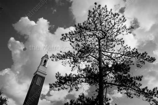 The Beta Theta Pi Bell Tower -- Oxford Black and White Photography