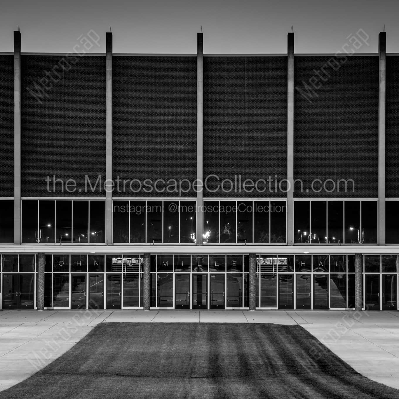 Millett Hall landscape black and white Photography square crop