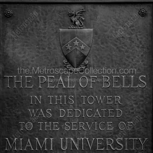 The Peal of Bells Dedication Plaque -- Oxford Black and White Photography