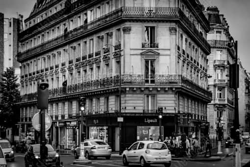 A Classic Paris Apartment Building -- Paris Black and White Photography
